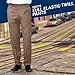 Pembrook Men's Full Elastic Waist Twill Casual Pant - XL - Tan