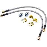 Wilwood Brake Hose Kit, Flexline, DOT Approved, 18 in, 3 AN Hose, 3 AN Straight Inlet, 3 AN Straight Outlet, Fittings Included, Braided Stainless, Front, Various Applications, Kit