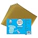 Craftables Gold Heat Transfer Vinyl HTV - 5 Sheets Easy to Weed Tshirt Iron on Vinyl for Silhouette Cameo, Cricut, All Craft Cutters. Ships Flat