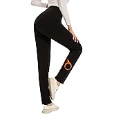 ZHANQISHENG Women's Fleece Lined Cotton Leggings, Thick Soft High Waisted Tummy Control Thermal Warm Pants for Cold Winter