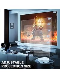 Proyector COFUN CL760 3600 Lux Full HD Led Video Proyector Soporte 1080P para Juegos Películas Home Cinema, Compatible con Fire TV Stick,DVD,PC Laptop,PS4 por HDMI USB AV VGA, Cable HDMI libre