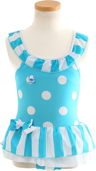 Amazon クロックス Crocs 女の子 Uvカット ワンピース水着 125 740 130cm サックス 水着 通販