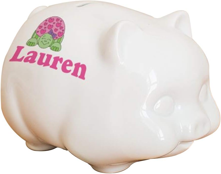 little girl piggy bank