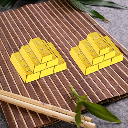 SABLUE Fake Gold Bar Replica – Realistischer Goldbarren Aus Kunststoff, 16,5 Cm, Perfekt Als Scherzgeschenk