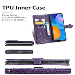 HAOTIAN Cover per Oppo A52/A72/A92 Cover, Custodia Chiusura Magnetica Flip Case Stile, Pelle PU Mandala Sbalzato con… - immagine 6