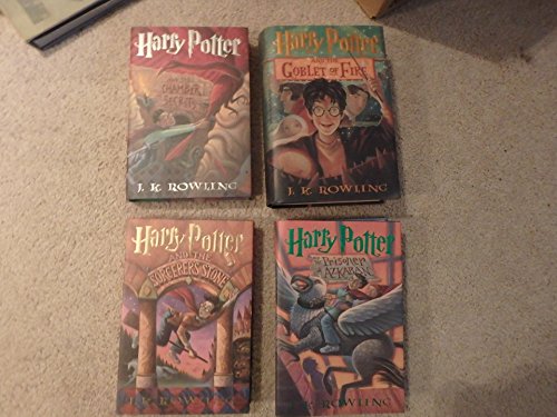 Harry Potter First Edition Hardbacks- Chamber Secrets, Goblet Fire, Sorcerer's Stone and Prisoner Azkaban
