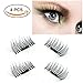 Meinair False Magnetic Eyelashes 3D Reusable No False Eyelashes Glue Convenient Soft Hair Fake Eyelashes Natural Look