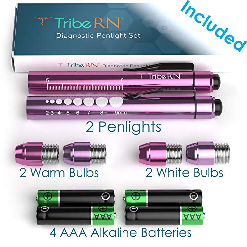 Nursing Penlight with Pupil Gauge Set by Tribe RN Medical Pen Light