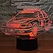 YKLWORLD Police Car Night Light 3D Optical Illusion Lamp LED Desk Table Lamp with Touch Switch Button Control 7 Colors Change USB Cable Lighting Toy for Car Lover Kids Boys Gift Room Decoration
