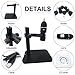 Digital Microscope, KLAREN 1000X 8 LED 2MP USB Digital Microscope Endoscope Magnifier Camera Set