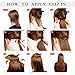 Clip in Hair Extensions Remy Human Hair for Women - Silky Straight Human Hair Clip in Extensions 4pieces Bleach Blonde #613 Color, 14 Inch (50 Gram)