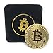Bitcoin Commemorative Coin with Showcase Box and Plastic Round Display Case Set | Cryptocurrency Coin for HODL Fans | BTC Novelty Physical Token Coins are a Good Present Ideas for Office Desk Decor