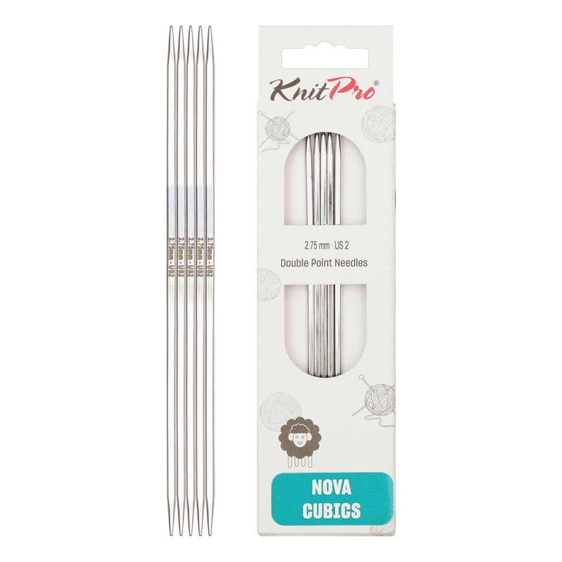 KnitPro Nova Cubics Double Pointed Needles 6" (15cm) | 2.75mm