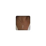 VIROMY Faith Cross Necklace for Women Trendy silver
