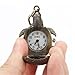 EinCar Alloy Quartz Bronze Keychain Turtle Hanging Pocket Watch