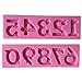 Emousport 0-9 10 Beautiful Numbers 3D Silicone Mold with Stick Hole Cookware Dining Bar Non-Stick Cake Decorating Fondant Mold