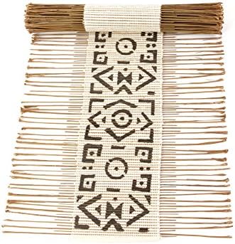 Black and White Geometric Twig Table Runner