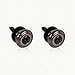 CLOUDMUSIC Mushroom Head Guitar Strap Buttons 2PCS Ukulele Strap Buttons Strap Locks Chrome (Black)