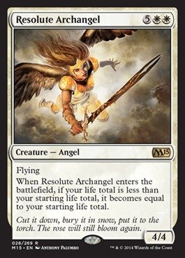 Magic: the Gathering - Resolute Archangel (028/269) - Magic 2015