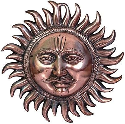 Craft Trade Metal Handmade Decorative Wall Hanging Sun Moon Idol Half Face For Home Silver Standard Brown Ct499 Buy Online At Best Price In Uae Amazon Ae