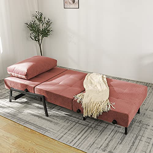 Vonanda Sofa Bed, 2in1 Sleeper Chair Bed, Velvet Convertible Chair