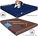 Dogbed4less Luxury Extra Large Orthopedic Memory Foam Dog Bed for Large Dogs with Durable Waterproof Internal Case, Removable Washable Denim Cover and Extra Bonus Pet Bed Cover, XL 40X35X4, Blue