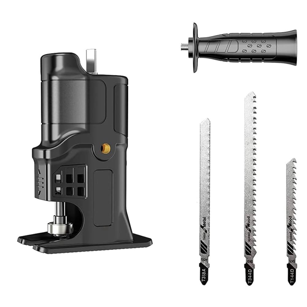 Pojedehy Conversion of Screwdriver Electric Drill to Electric Saw Reciprocating Saw Household Multifunctional Wood Tools A