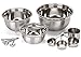 Estilo 12 Piece Stainless Steel Metal Mixing Bowl, Includes Dry Measuring Cups, Measuring Spoons And Barrel Whisk - Cup Measuring Kitchen Set | Great for Baking and Cooking
