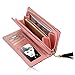 Women's Wallet Long Pu Leather Zipper Cute Bowknot Coin Card Holder With Pendant