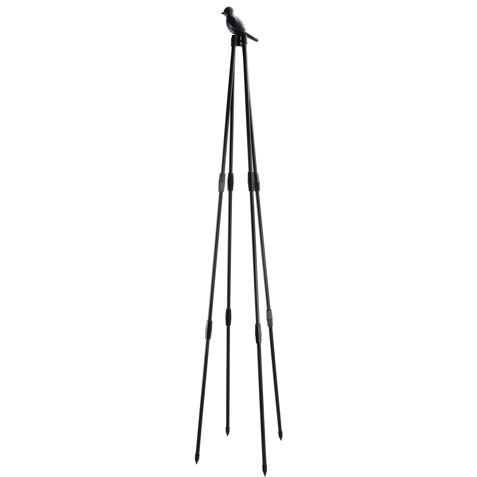 TITA-DONG Adjustable Plant Vine Support Tower, Garden Obelisk, Vertical Climbing Plants Birdie Design Trellis with 4 Metal Stakes for Cucumber Rose Runner Beans Moonflower(120cm / 47.2inch)