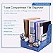 Leven Desk Organizer with Extra Storage Case, Large Space Desktop Magazine File Holder with 3 Vertical Compartments for Office Organization