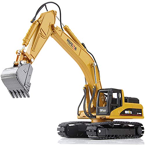Ailejia 1/40 Full Metal Excavator Models Scale Diecast Construction Vehicles Trucks Toys for Boys