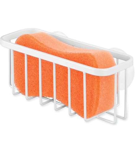 Porte-Éponge à Ventouse En Métal Anti-Rouille Pour Évier - Support Éponge Et Brosse - Économie D'Espace - 9