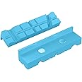 Housolution 5 Inch Magnetic Vise Jaw Pads Covers, 1 Pair Retention Vice Jaw Pads Universal Jaw Covers with Multiple Angle Grooves Design, Vice Soft Jaws for Woodworking, Jewelry Making, Plumbing