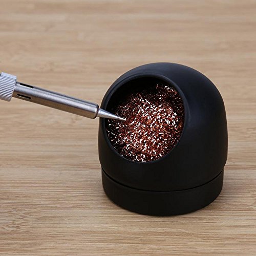 Fenleo Soldering Iron Tip Cleaner Solder Tip Cleaning Wire and Holder Soft Coiled Brass Tip Cleaner Kit, No Water Needed