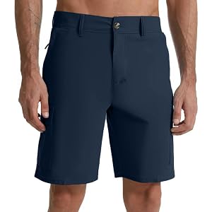 Men's 9“ Quick Dry Hiking Cargo Short Lightweight Golf Short with 5 Pockets | Water Resistant, UPF Sun Protection, Half-elast