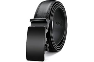 DOOPAI Belt Men, Ratchet Belt Dress Adjustable 1 3/8" Genuine Leather Designer Belt, Size Length Can be Cut, with Gift Box