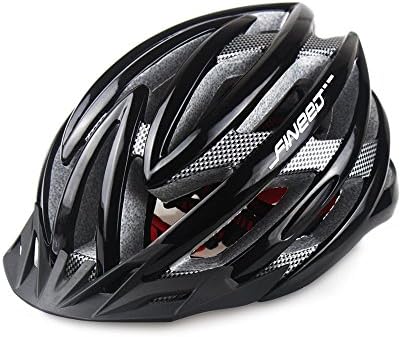 Fineed Bicycle Helmet Adult for Cycling Safety Ultra Light Adjustable Webbing 21 Flow Vents Black