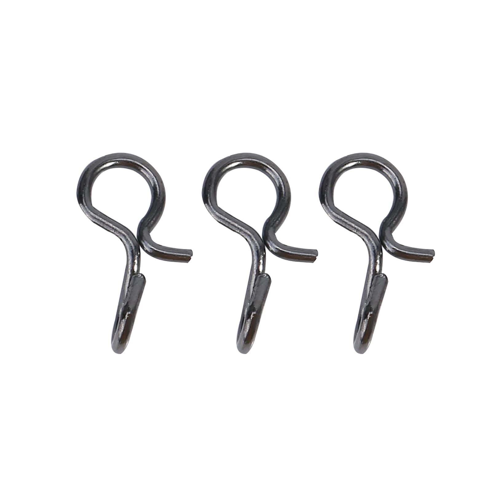 Black Stainless Steel Fishing Snaps, 50pcs Lure Snaps for Fly Fishing, Saltwater, Freshwater, and Outdoor Adventures