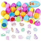 24 PCS Easter Egg Stampers Easter Toys for Easter Eggs Hunt Game, Easter Theme Party, Easter Egg Stuff, Easter Basket Stuffers Fillers, Easter Stamps Gifts, Classroom Prize 