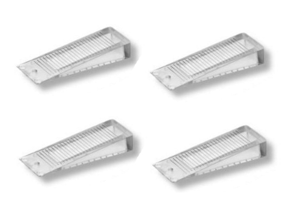 Burgwachter TKL mech 2010 T Door Wedge Door Stop, Plastic, Transparent, 10 cm (Pack of 4)