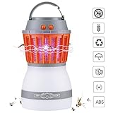 [2018 Newest Version] Bug Zapper & Camping Lantern 2 In 1 Night LED Light Bulb Lamp & Mosquito Insect Killer Zapper Repellent Control Waterproof Rechargeable Portable For Indoor & Outdoors Traveling