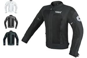 CUBER MOTORCYCLE BREATHABLE MESH JACKET MENS WITH CE ARMOR BIKERS RACING GEAR, SUMMER MOTORBIKE PROTECTIVE JACKET