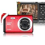 Vmotal 12 Mega Pixels 2.8 inch LCD Rechargeable HD Digital Camera,Video Camera Digital Students Cameras,Indoor Outdoor for Adult/Seniors/Kids (Red)