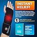 Wrist Ice Pack Wrap - Cold Therapy for Instant Pain Relief and Treatment of Carpal Tunnel, Tendonitis, Injuries, Swelling, Rheumatoid Arthritis, Sprains - Hand Support Brace with Reusable Gel Packs