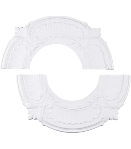 Ceiling Medallion Home Round Medallion PU Decorative Ceiling Fan Light Fixtures Covers Plate For Decorative Chandeliers And Fans