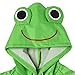 Children Kids Cute Cartoon Waterproof Hood Raincoat Poncho Jacket Rain Coat Suit Fit for Age 3-8 Years Old Green