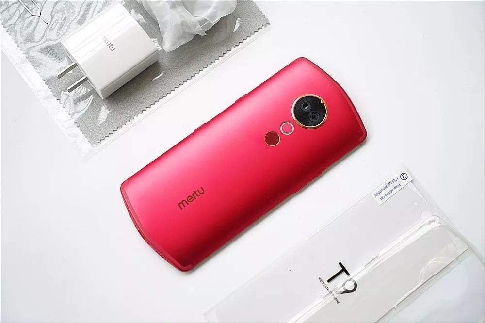 Original Meitu T9 4G LTE 6.01" Full Screen 6GB RAM 128GB ROM Snapdragon 660 Octa Core Android 8.1 QuickCharge Fingerprint Face Unlock Cameras Dual Front/Rear Camera Smartphone Mobile Phone (Red)