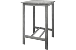 Vifah V1355 Renaissance Outdoor Hand-Scraped Hardwood Bar Table