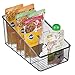 mDesign Plastic Food Packet Organizer Bin Caddy - Storage Station for Kitchen, Pantry, Cabinet, Countertop - Holds Spice Pouches, Dressing Mixes, Hot Chocolate, Tea, Sugar Packets, 2 Pack - Smoke Gray